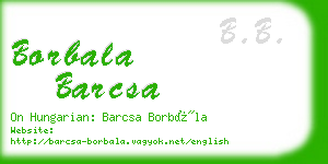 borbala barcsa business card